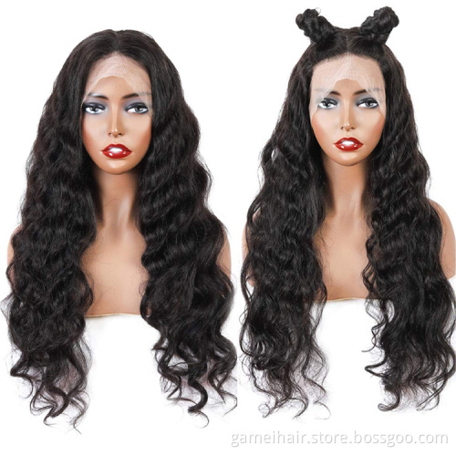 Cheap HD Lace Frontal Closure Wig Vendor Body Wave Brazilian Virgin Human Hair Full Transparent Lace Front Wig No Shedding